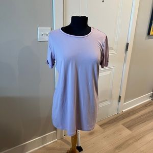 NWT Streetwear Society Stretch Soft Lilac Pullover Shirt Top Sz L